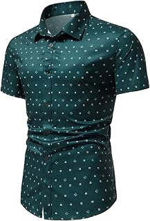 NOAGENJT Formal Shirts for Men Mens XXXL T Shirts Men Summer Casual Top Shirt Printed Top Short Sleeve Turn Down Collar Shirt Fashion Cool Top Mens Long Sleeved Workout Shirts