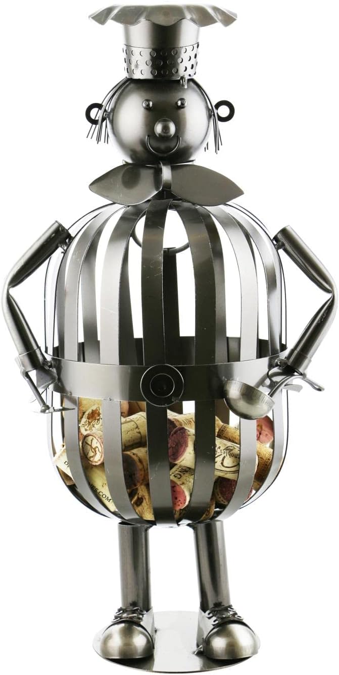 Professional Accountant Metal Wine Bottle Holder, Charcoal