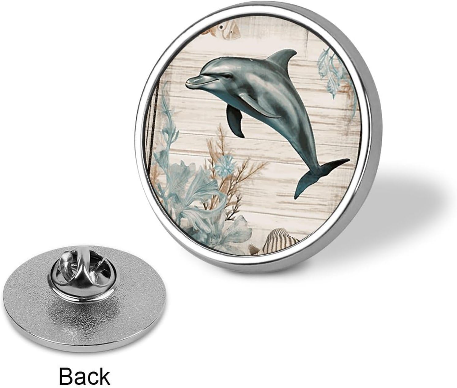 Dolphin Pins Sets Summer Beach Marine Life Pins For Backpacks Lapel Pin Ocean Beach Buttons For Jeans Vintage Nautical Ocean Sea Life Lapel Pins Gift For Backpack Jackets, style-22