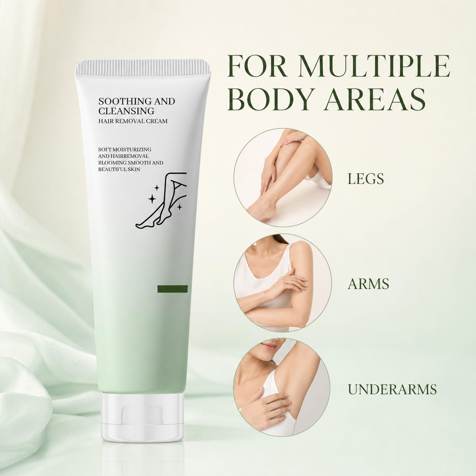 Haarentfernungscreme 100 G, Sanfte Körper Enthaarungsformel für Frauen und Männer, Creme Entferner, Glatte Anwendung Enthaarungscreme, Beine Arme Achselhöhlen Haar Cremig, Cremige Textur (9PCS)