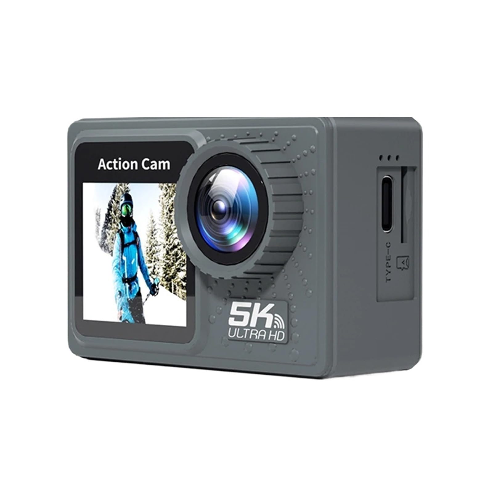 5K 4K 60FPS Action Camera Anti Shake WiFi Sport DV Cam Doppio Schermo Telecamera da Ciclismo Esterna 170 ° Grandangolare con Telecomando Alta Risoluzione