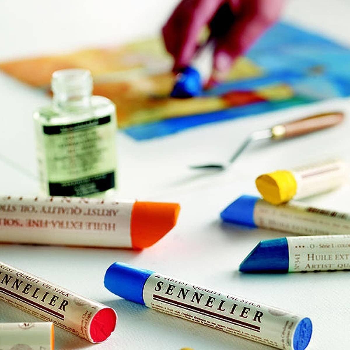 Amazon.co.jp: Sennelier オイルスティックセット ミディアム 36色