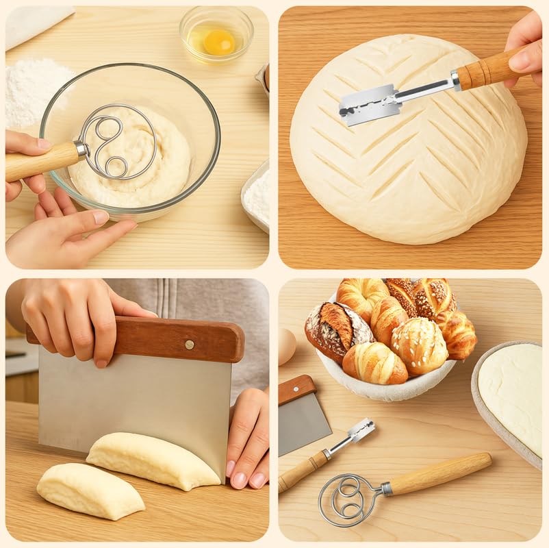 Sauerteig Starter Set mit Kunststoff Gärkörbchen（lebensmittelecht） – Ansicht 5