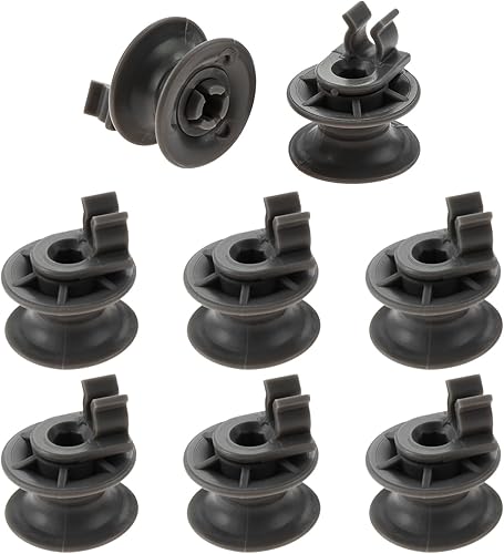 Mgoodoo Paquete de 8 rodillos de rejilla superior para lavavajillas 4581DD3002A, ruedas de rejilla superior y montaje de eje de repuesto para