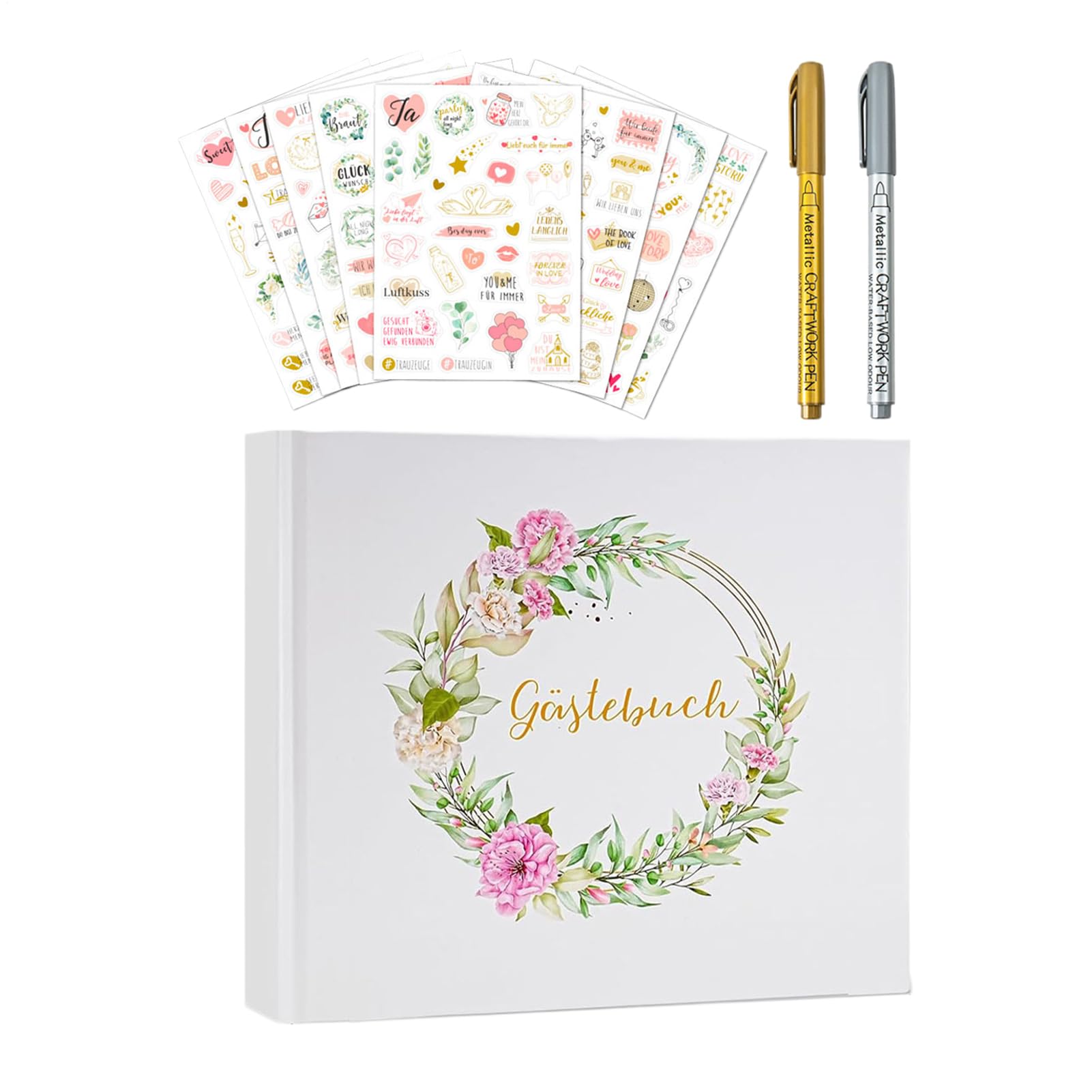 Libro de invitados para boda Lau álbum de firmas tapa dura