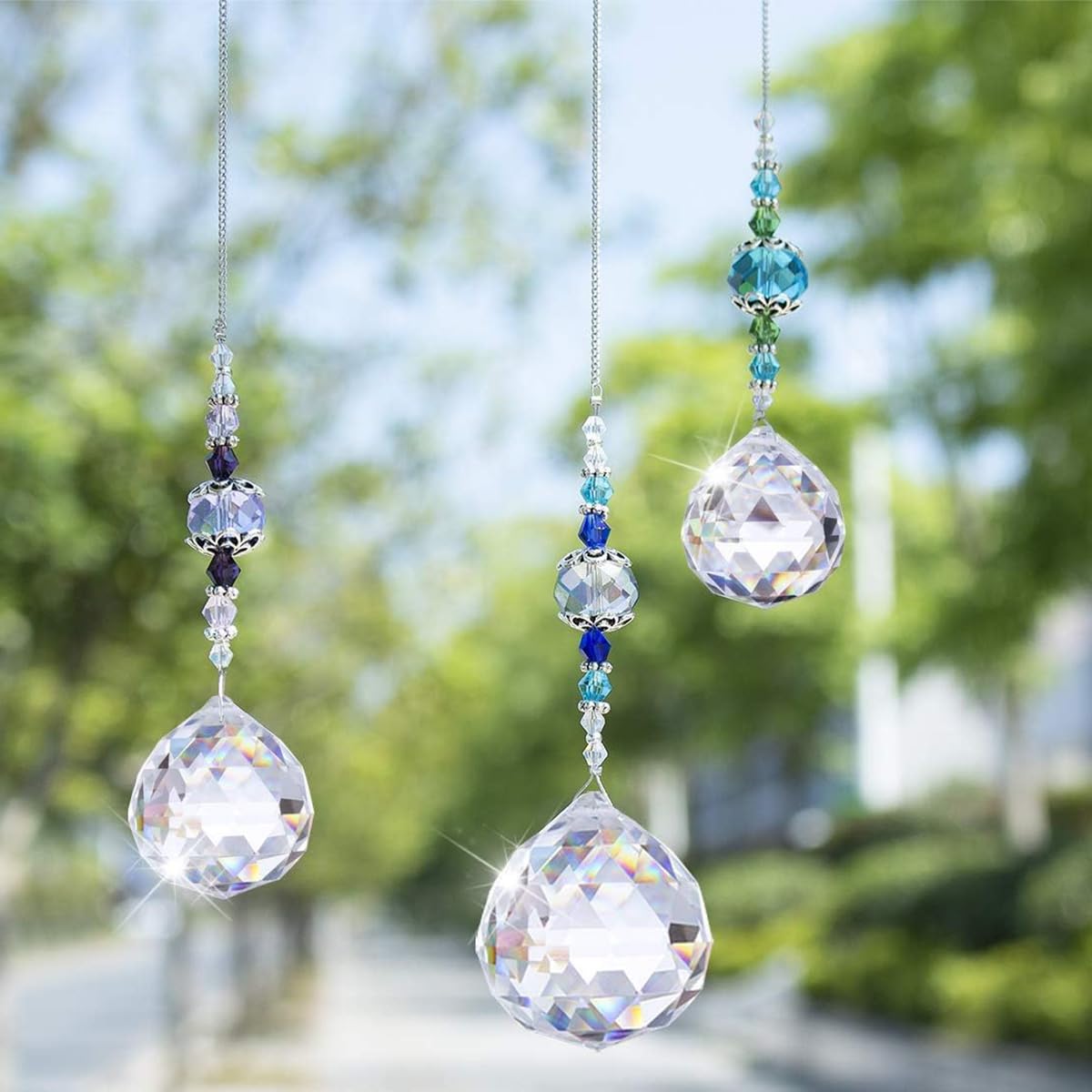30 Boules De Cristal Attrape-soleil – Déco Fenêtre Et Mariage, 20mm Et 10mm, Cristal Taillé à Facettes