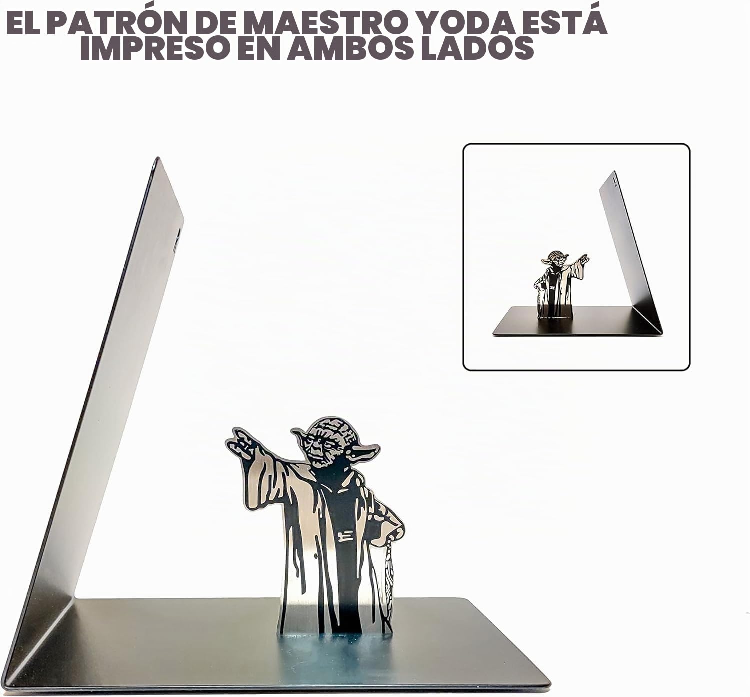 Master Yoda Force - Sujetalibros de Metal, Estampado de Doble Cara, Regalo Creativo para los Amantes de Star War