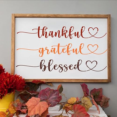 Miniatura 5 de Plantillas grandes de otoño de 12 pulgadas, plantillas de feliz Acción de Gracias, plantilla de calabaza para pintar en madera, plantillas de