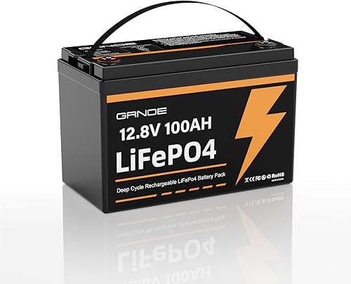 Batería LiFePO4 de 12 V 100 Ah integrada de 100 A BMS, grupo 31 batería de litio de 1280 Wh hasta 15000 ciclos profundos batería recargable para RV,