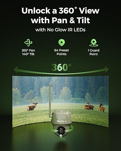 Miniatura 2 de REOLINK 4K Cámara de rastreo celular, 3G/4G LTE, vista completa 4K HD de 360°, tarjeta SD de 32 GB + tarjeta SIM incluida, reconocimiento