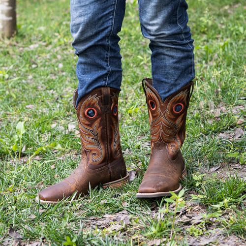 Cowboy Boots For Men Western Retro Embroidered Square Toe Boots Hand Painted Classic Resistant Leather Boot3