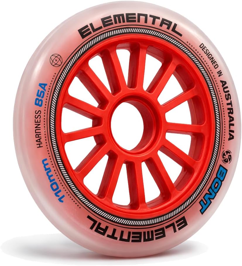 Bont Elemental Inline Speed Skate Wheel 85A Indoor Outdoor Training Wheel,110mm Set of 6 (110mm (Set of 6))