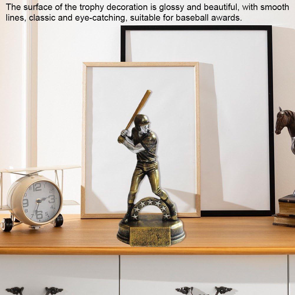 Sculpture Résine Garçon Joueur De Baseball - 10 Pouces - Neuf