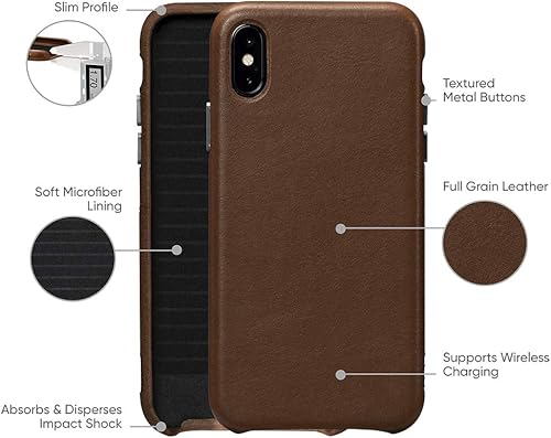 Miniatura 10 de Sena Deen - Funda para iPhone XS Max, compatible con carga inalámbrica, color negro