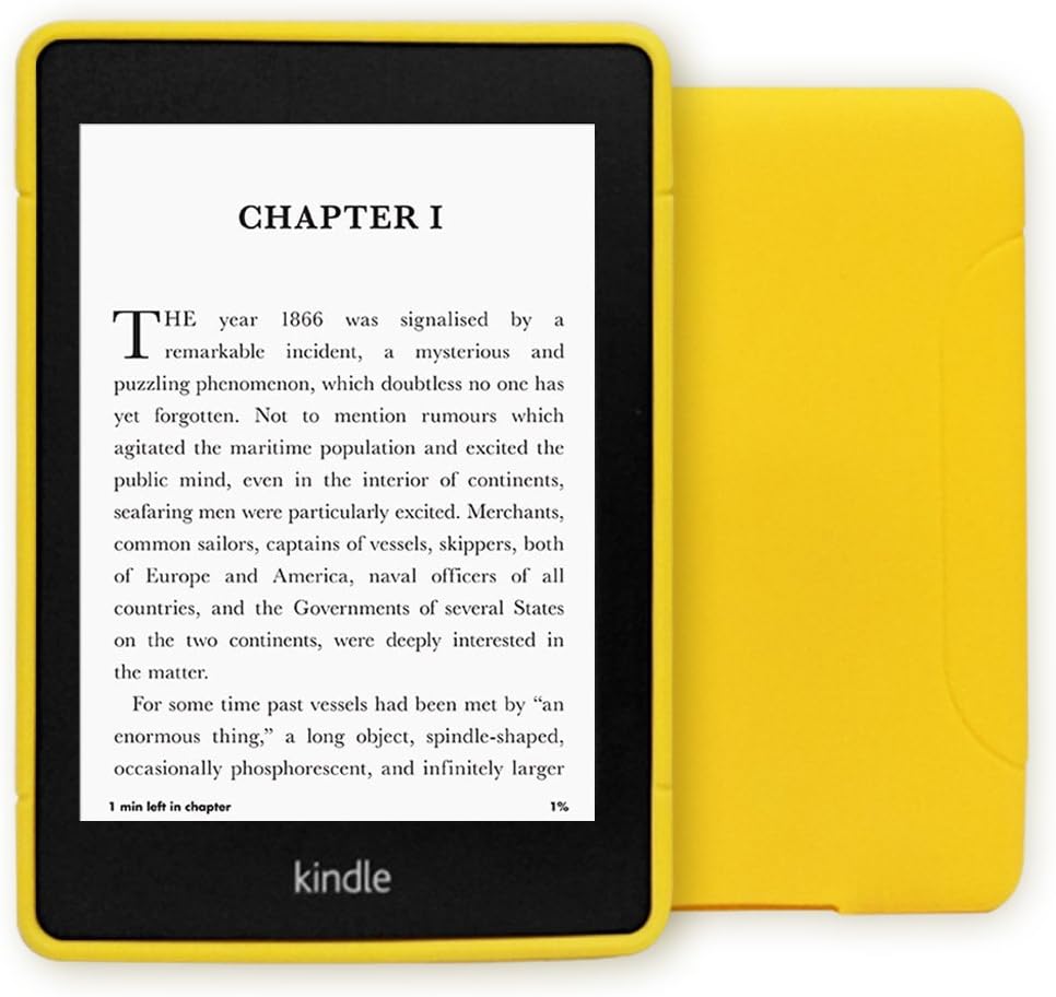 Young Me for All New Kindle E-Reader (10th Generation, 2019 Release and 8th Generation, 2016 Release) Series Case- Ultra Slim Soft Silicone Back and TPU Skin Cover/Case for Kindle E-Reader 6" Yellow