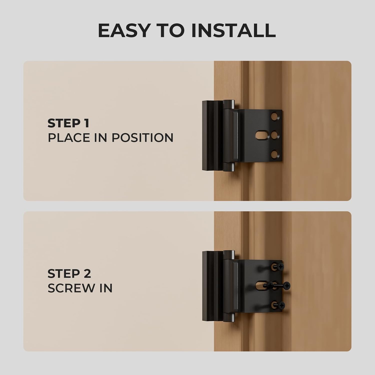 4Pack Home Security Door Reinforcement Lock Childproof, Door Locks for Kids Safety, Door Lock Latch Stopper for Front Door Inside Top of Door, Aluminum Construction Finish