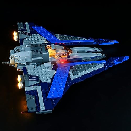 Kyglaring Kit de iluminación LED solamente, juego de luces compatible con Lego Star Wars Mandalorian Starfighter 75316 impresionante kit de