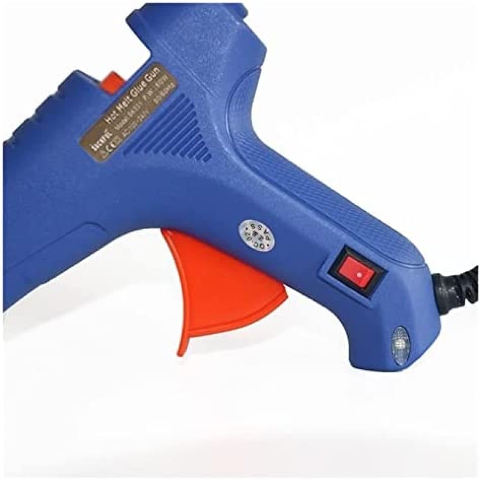 Bezprzewodowy pistolet do klejenia na gorąco 40 W/60 W z dyszą z czystej miedzi i włącznikiem zasilania, zawiera patyczki do kleju – idealny do majsterkowania i naprawy
