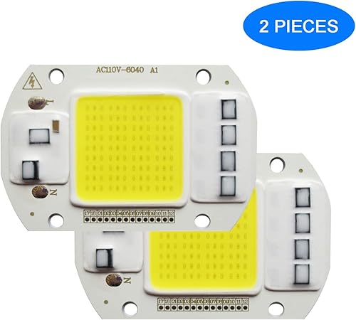 Miniatura 3 de 2 unids LED COB chip 50 W 110 V luz blanca motor integrado inteligente IC conductor para reflector