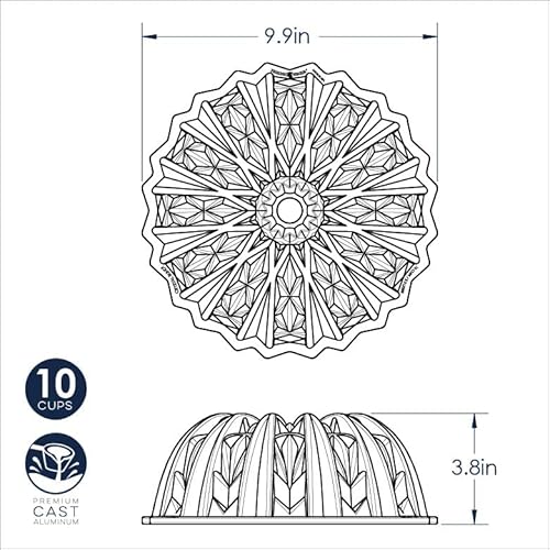 Forma P/Bolo - Crystal Nordic Ware Champagne