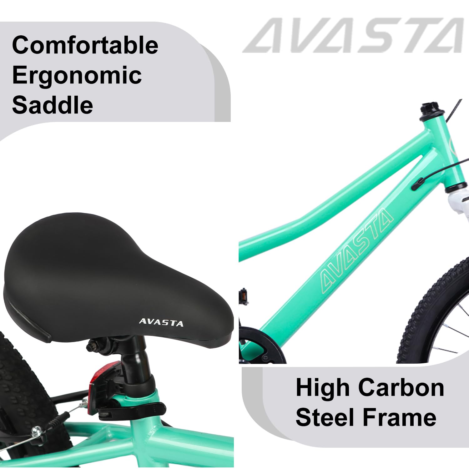 グリーン マウンテンバイク 前面バスケット付き Amazon | AVASTA (アバスタ) 20インチ ビッグキッズ マウンテンバイク