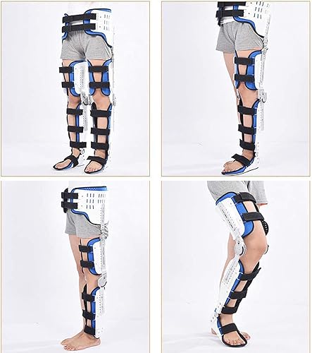 Miniatura 6 de Soporte fijo de rehabilitación, soporte de ortesis de rodilla, tobillo y pie, soporte de pierna completa, exoesqueleto para caminar, muslo