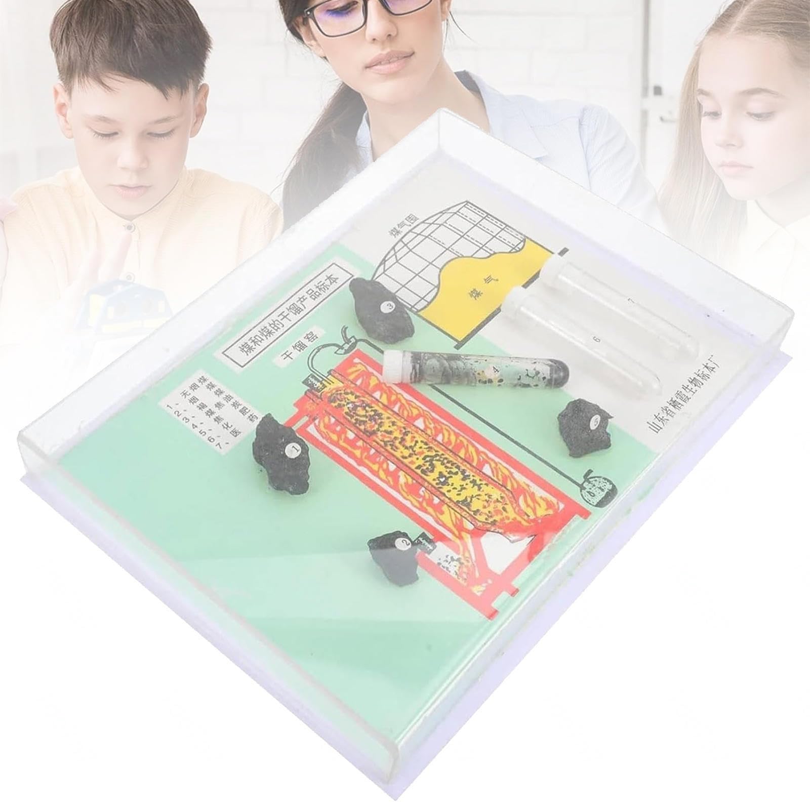 Proben-Kit für Kohle und Trockendestillation, wissenschaftliche Experimente mit Anthrazit, Teer Koks für Chemielabor, Stem Lernen für das Klassenzimmer