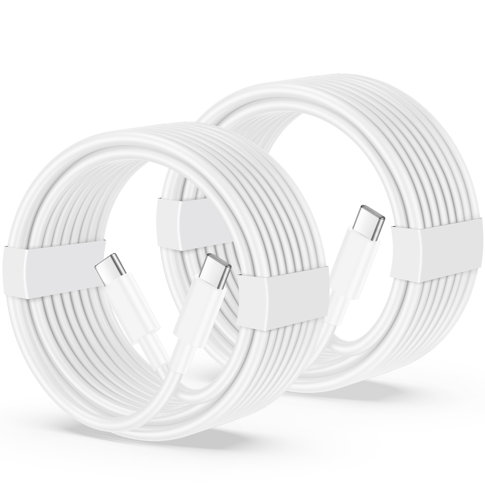 USB C to USB C Cable, 2-Pack 10FT 60W Fast Charging Cable Long Type C Charger Cord for iPhone 17/17 Pro/17 Pro Max/Air/16/15 Pro Max/Plus, iPad,