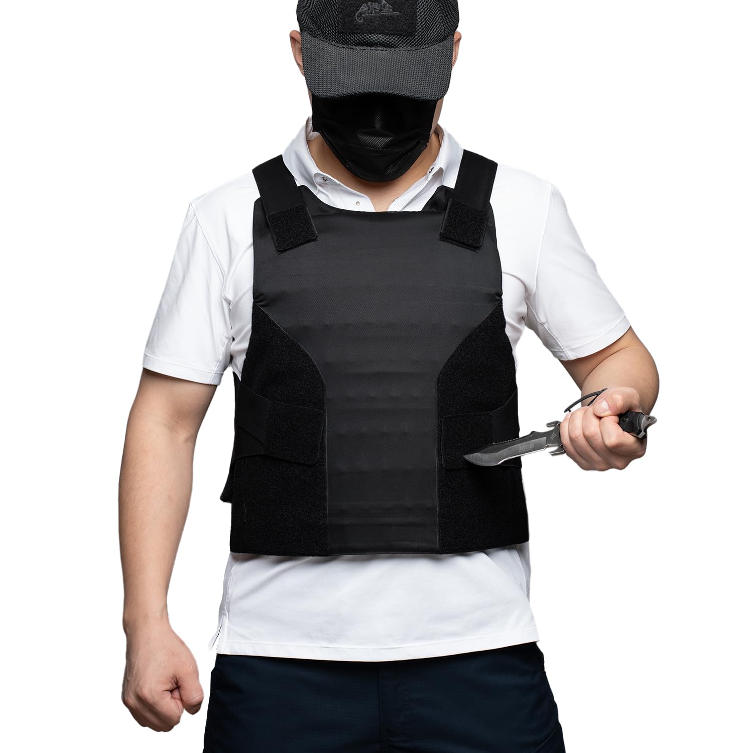 【購入意思のないいいねは控えてください】防刃ベスト (前後防刃パネルあり) Amazon | ST TS 防刃ベスト 防刃チョッキ 前面 後面 フルカバー