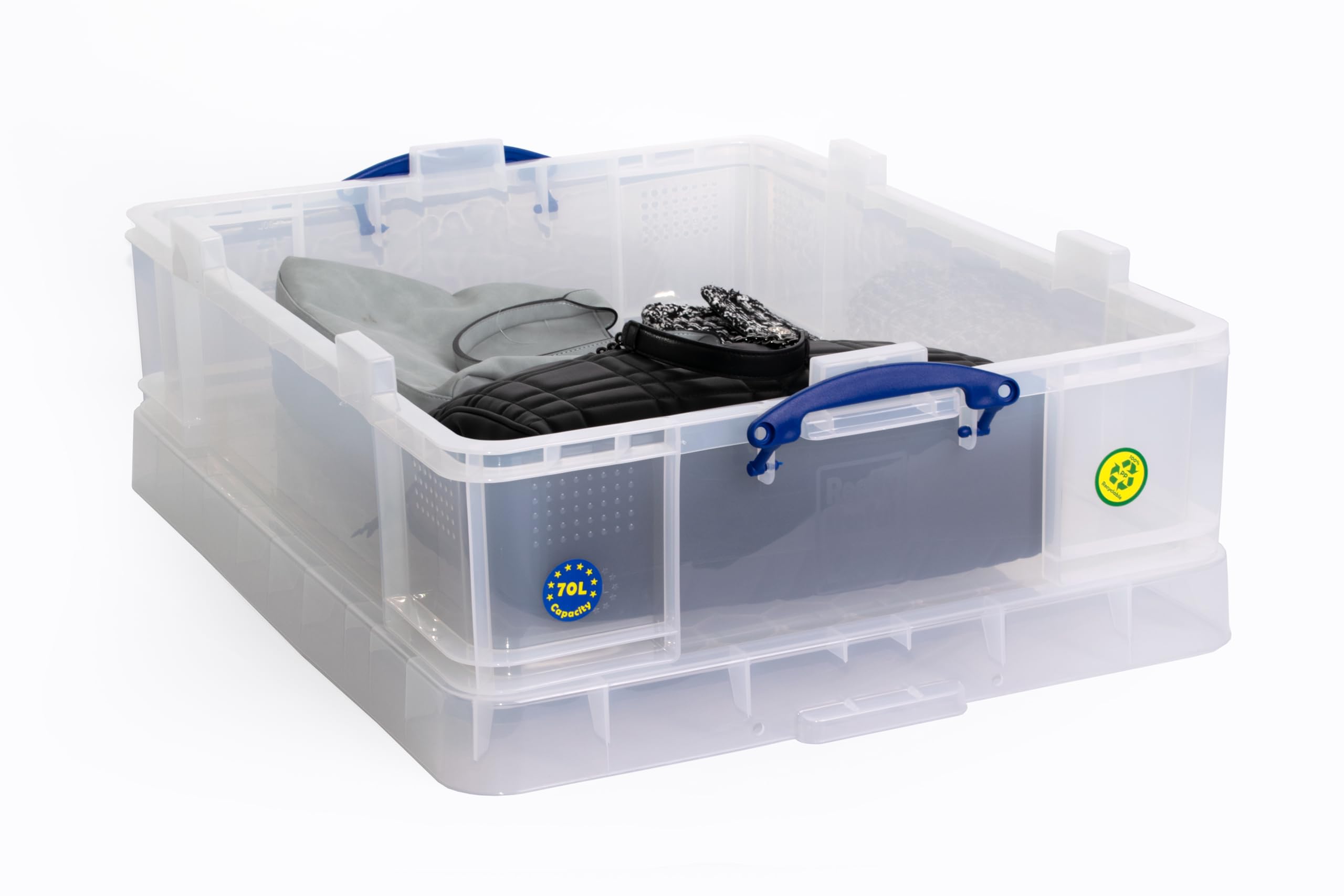 Really Useful Aufbewahrungsbox, 70 Liter, transparent