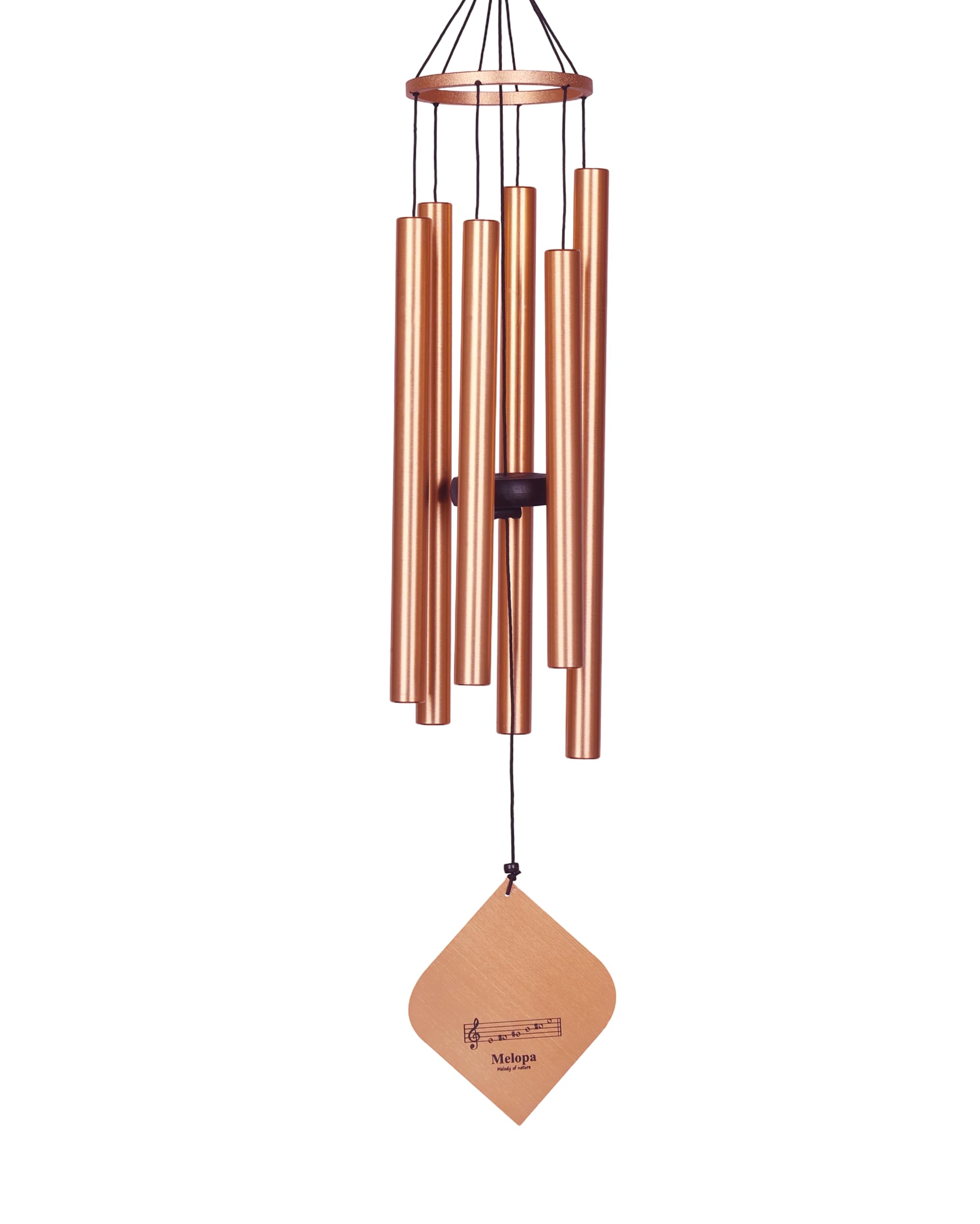 MELOPA 6 Pipe Large Wind Chims for Home,Graden,Balcony & Home Vastu Pooja and Return Gift -Rose Gold-image-6
