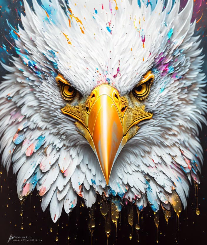 Poster fantastique oiseau grand pinceau habille vos grands murs vides 58x90cm