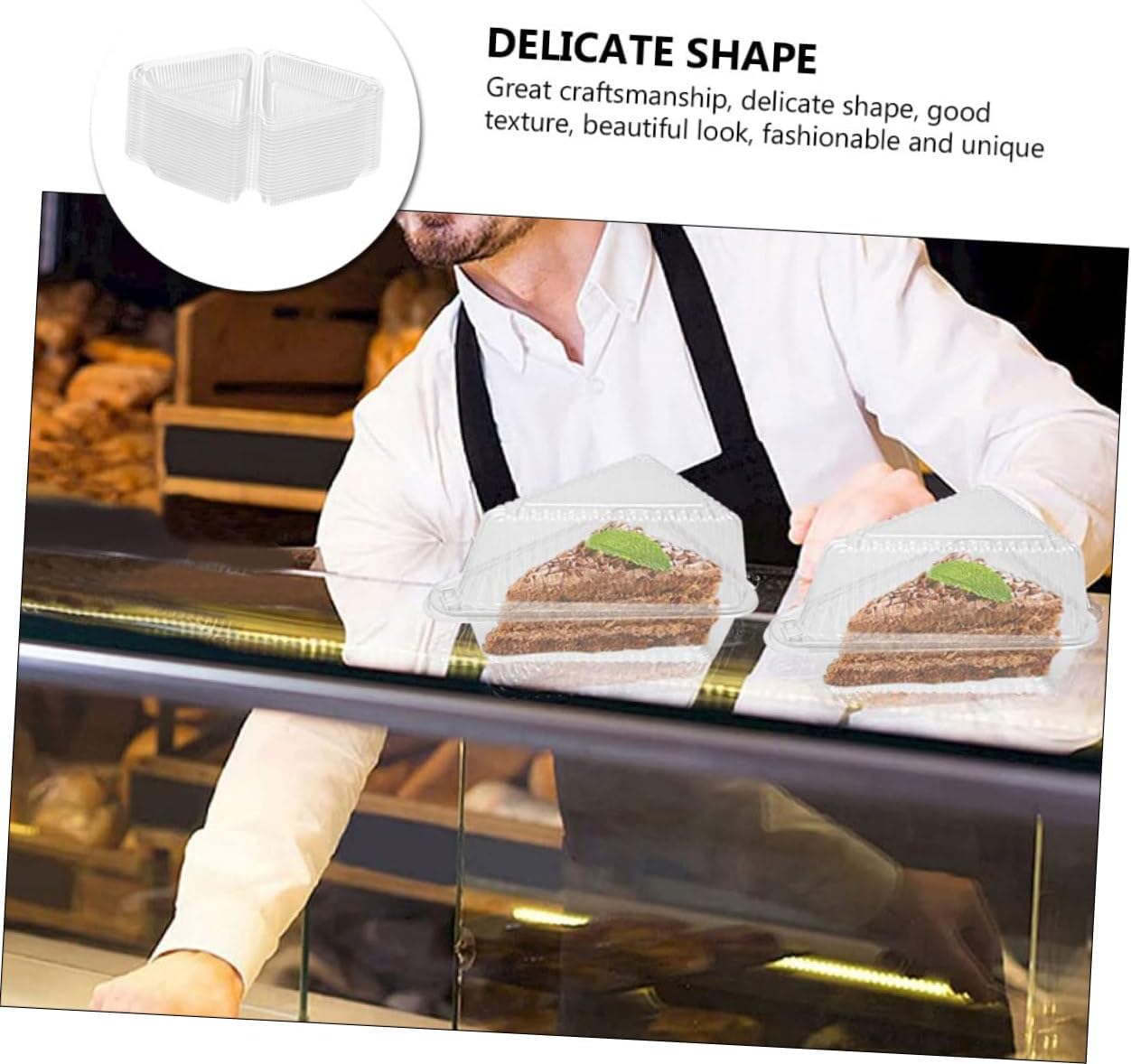 Ipetboom 50pcs Clear Triangular Cake Slice Boxes with Flip Top Lids Food Storage Containers for Cheesecake Sandwiches Desserts and Pastries Transparent Packaging for Safe Sealing and