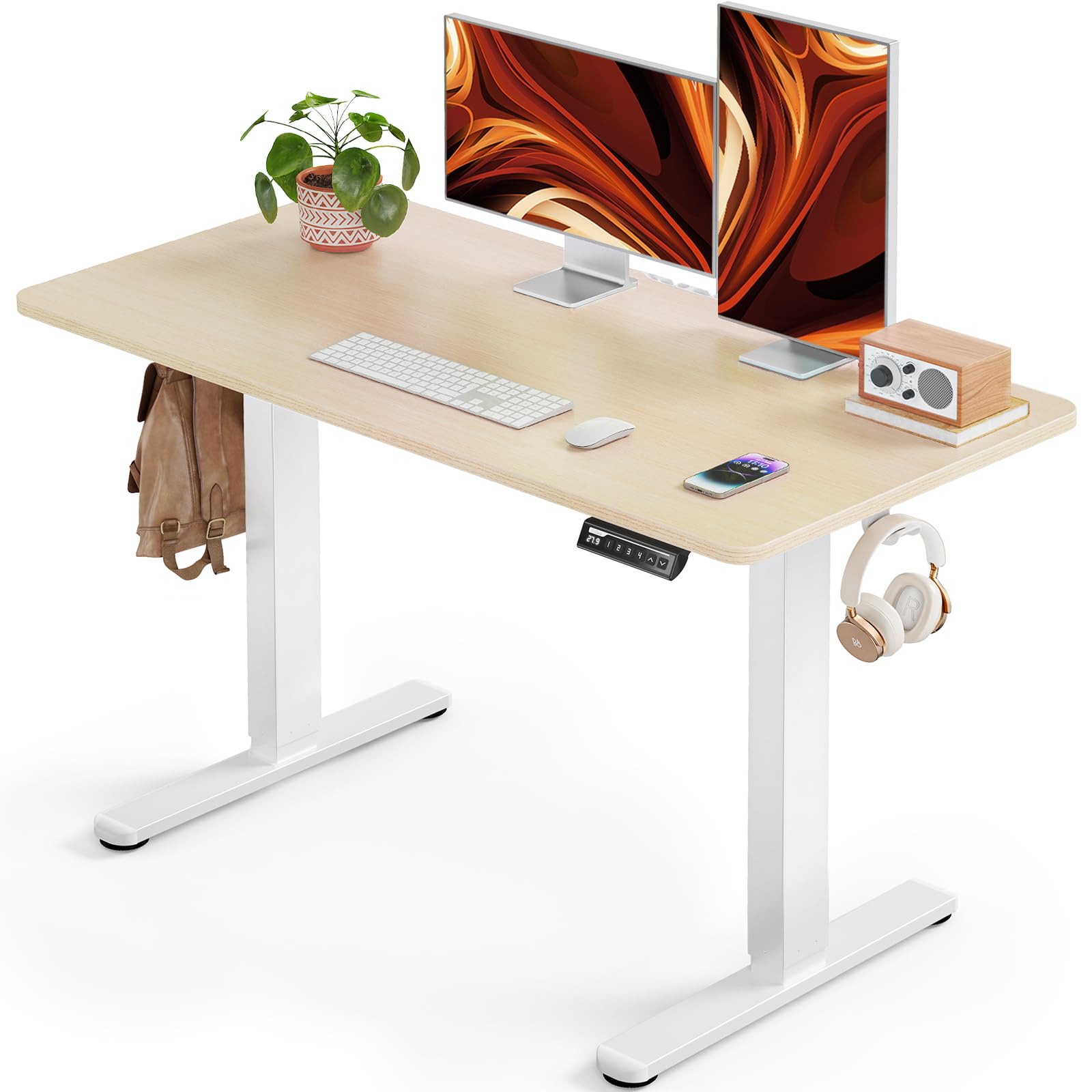 ErGear 電動昇降デスク 一枚板 幅120cm Amazon | ErGear 電動 昇降式デスク 一枚天板 スタンディング