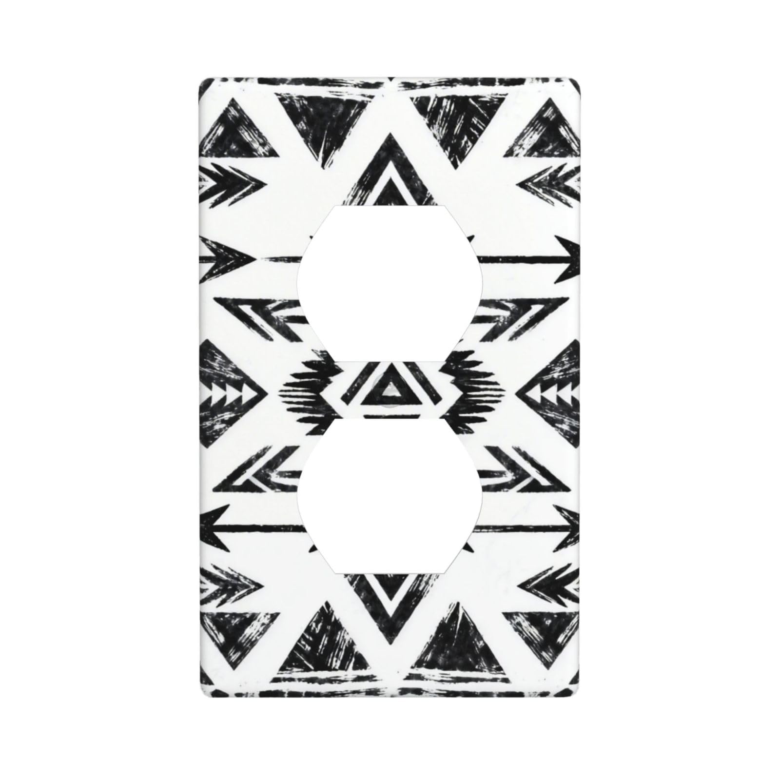 Tribal Arrow Print Decorative Switch Plate Cover-Unbreakable Polycarbonate Wall Plate for Home Office, 1 Gang with Screws
