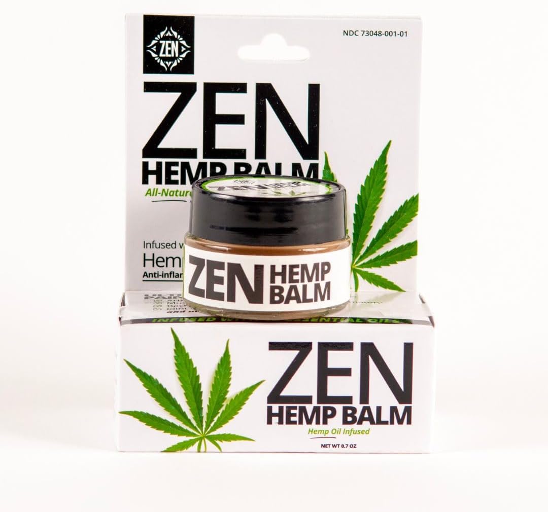 ZEN Hemp Balm for Relief, Hemp Oil Extract for Joints, Back, Neck and Elbows, Hemp Infused Topical Cream – 0.7 oz (Pack of 1) ZEN Hemp Balm for Relief, Hemp Oil Extract for Joints, Back, Neck and Elbows, Hemp Infused Topical Cream – 0.7 oz (Pack of 1)