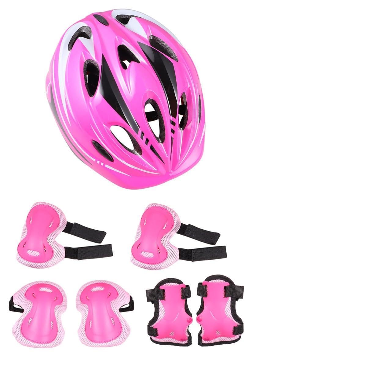 Adjustable Roller Skating Protective Gear Set with Ventilated Abs Elbow and Knee Pads for Boys Ages 4-15, for Outdoor Sports and Riding a Scooter