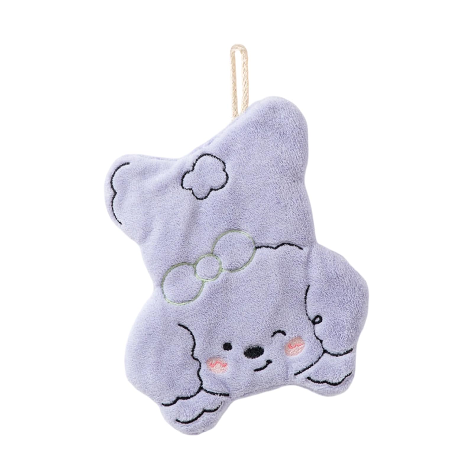 Jazuaiao Hanging Corals Fleece Hand Towel with Cartoon Design Cleaning Cloth for Kitchen and Bathroom Cleaning Quick Drying Absorbent Towel