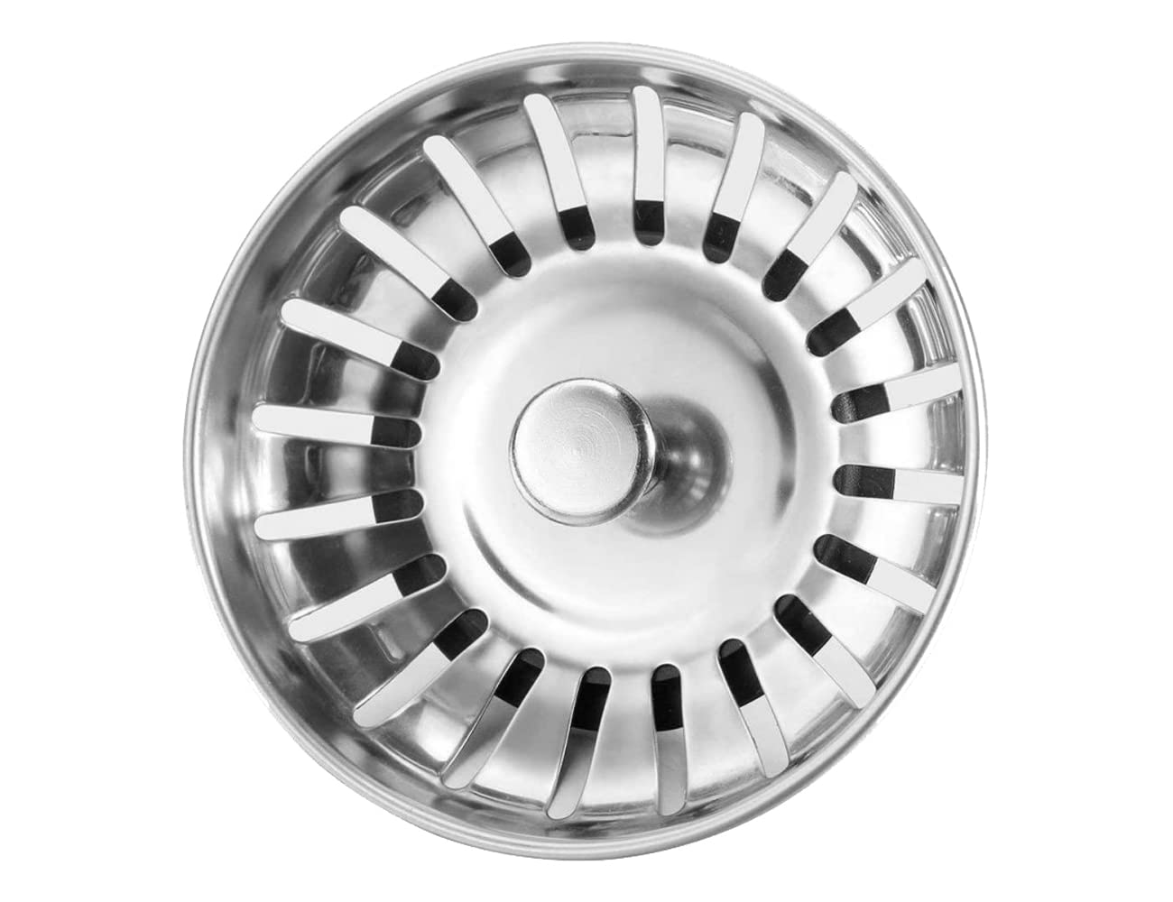 GC GLOBALCOMMERCE TAPCOL8 Universal Sink Plug Diameter 80 mm, Silver