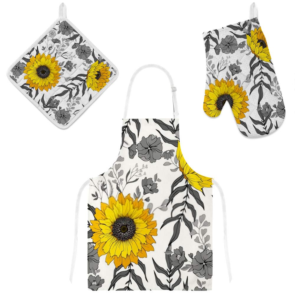 Tabliers de cuisine tournesol protecteurs contre les taches de graisse