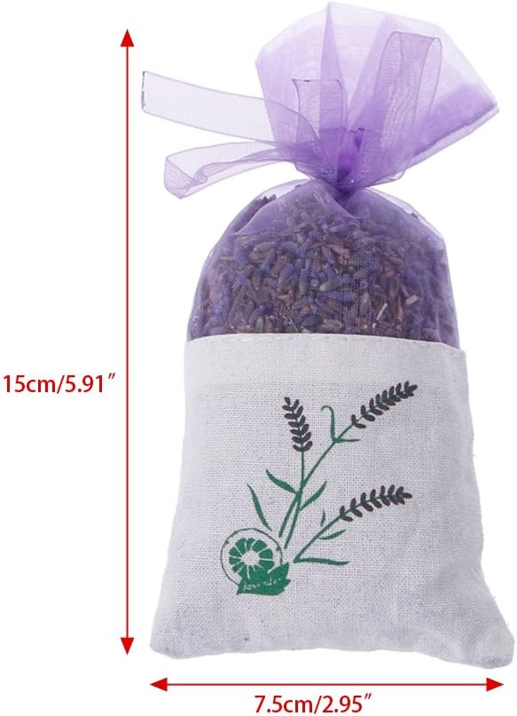 Lovely Dried Lavender Flower Buds Sachets Packets for Car & Home Closet Deodorizer Freshener Bridal Shower