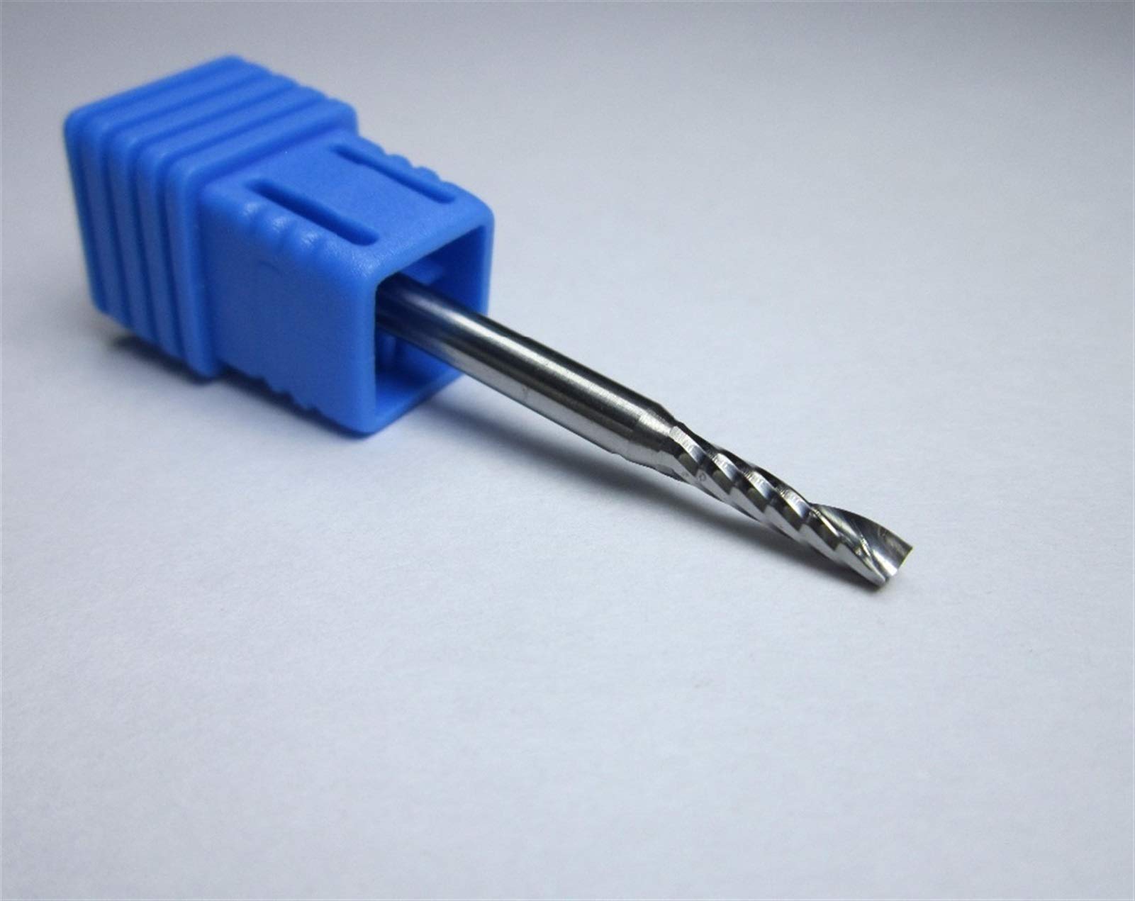 Zkenyao-Router Bit Carbure de tungstène Single 1 flûte Fraise Fraise Fraise CNC Bits, diamètre 1mm, 1,5 mm, 2mm, 2,5 mm, 3.175mm, Utilisez la sécurité fiable (Cutting Edge Length : 1mm 4)