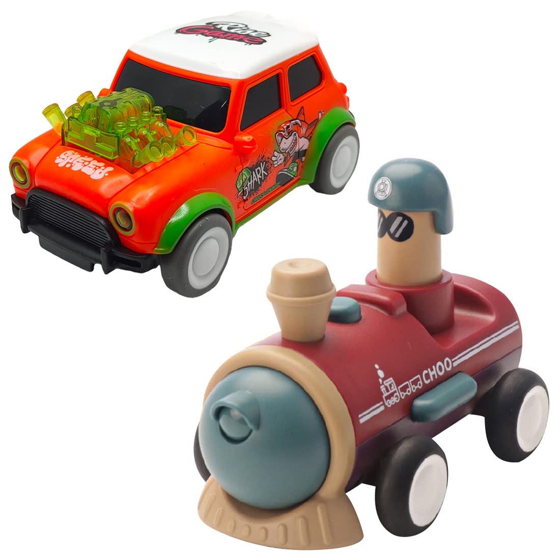Jo Baby Unbreakable Four-Wheel Drive Friction Powered Diecast Dancing Car Orange & Push and Go Train Toy Set (Pack of 2) (B0BQFBGH4Z) Amazon Price History, Amazon Price Tracker