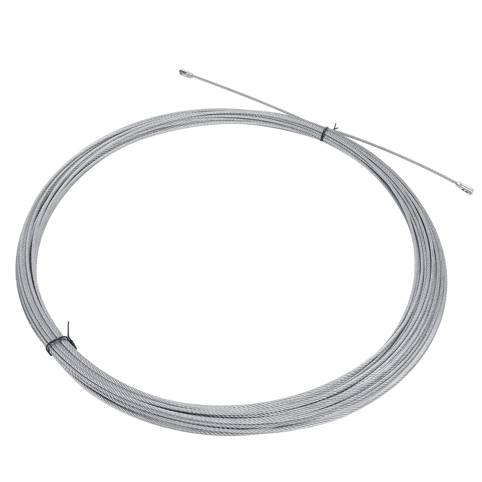 Aramox Fune Cavo in Acciaio Inossidabile 0,4 Mm X 50 M Costruzione a Trefoli Rivestimento Liscio Flessibile per Ascensore Sollevamento Trazione Traino Tirare e Reggiare