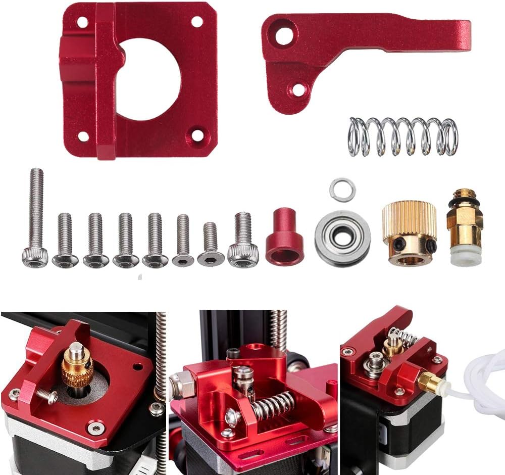 Creality Dual-Gear Upgrade MK8 Bowden Extruder Feeder Assembly for Ender 3/3Pro/3X, Ender 5/5 Plus/Pro, CR10, CR-10S, CR10 S4/S5, Prusa 3D Printer 1.75mm Filament (Right Direction)