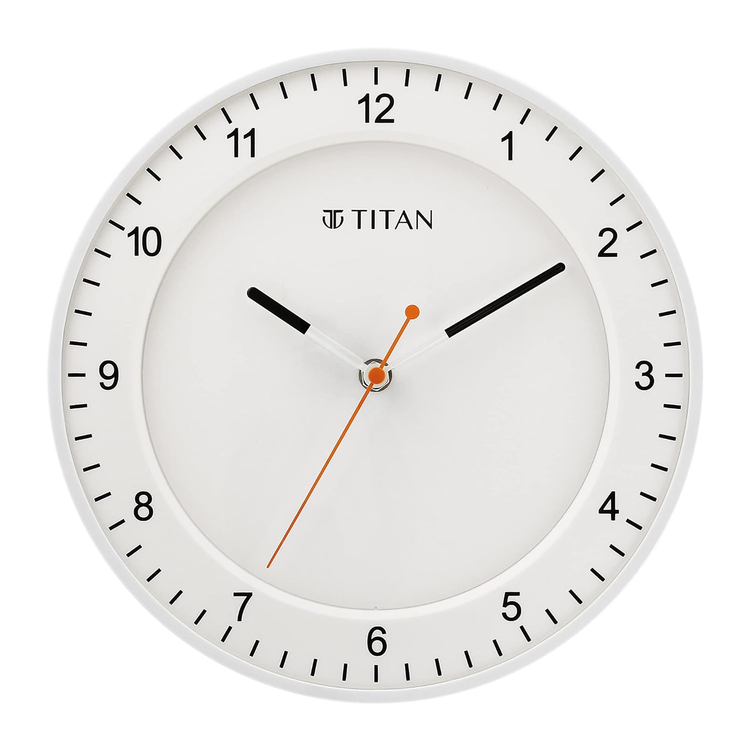 Titan Contemporary Wall Clock with Domed Glass and Silent Sweep