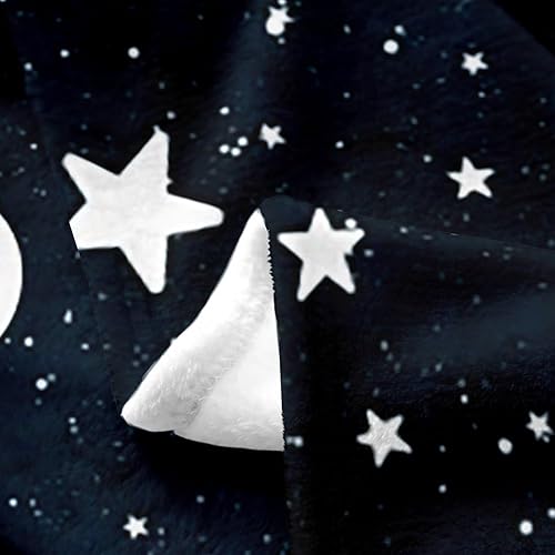 Miniatura 3 de Castle Fairy Manta de franela de vellón de galaxia estrellada para niños, luna y estrellas misteriosas, manta mullida para dormitorio de niños y