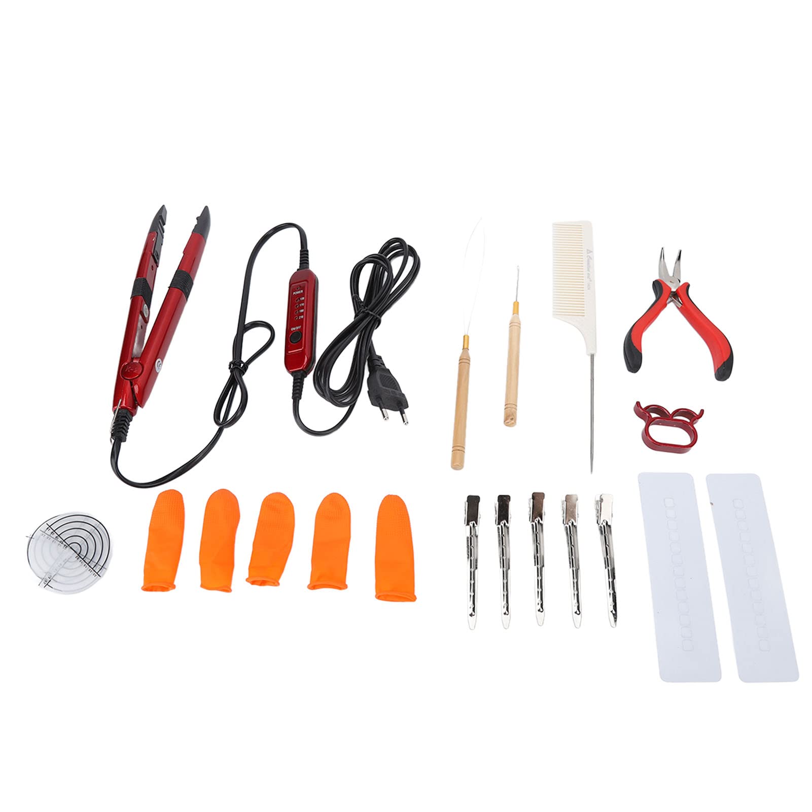 Professionelles Haarverlängerungs-Set mit Wärmeleitfolie und Präzisionswerkzeugen für müheloses Anbringen(#1)