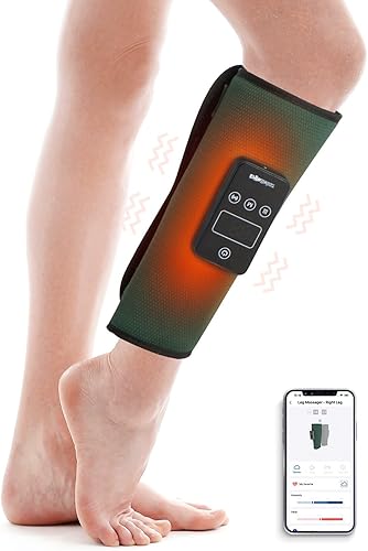 Masajeador de piernas recargable con calor, masajeador de pantorrillas para circulación y alivio del dolor, masajeador de pantorrillas, regalo para
