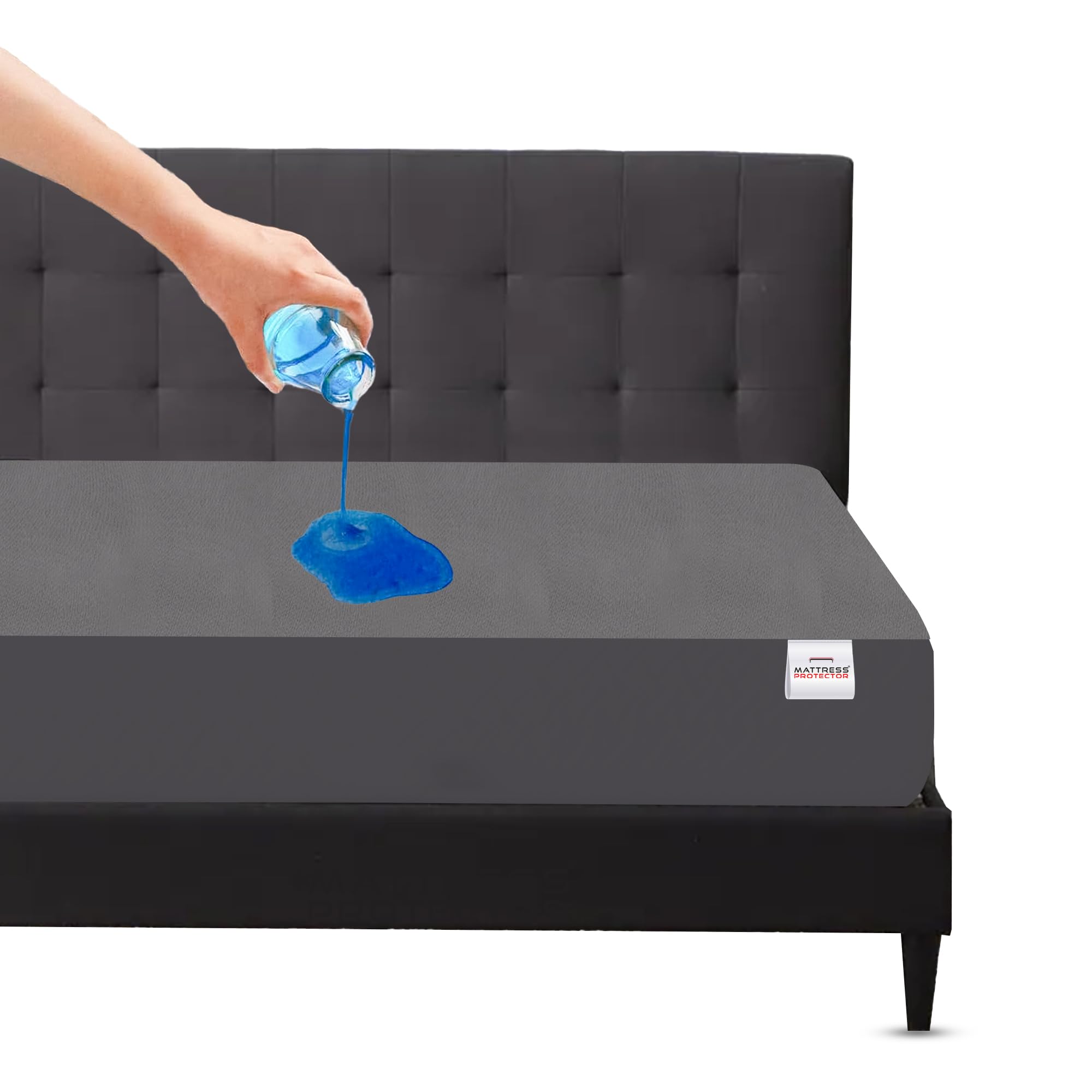 Mattress Protector Feel Terry Ultra Soft Waterproof Mattress Protector | Breathable - Hypoallergenic Mattresses Cover 78"x72" - King, Grey